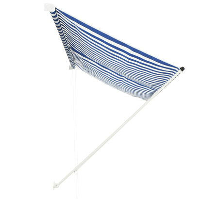 Toldo retrátil 300x150 cm azul e branco