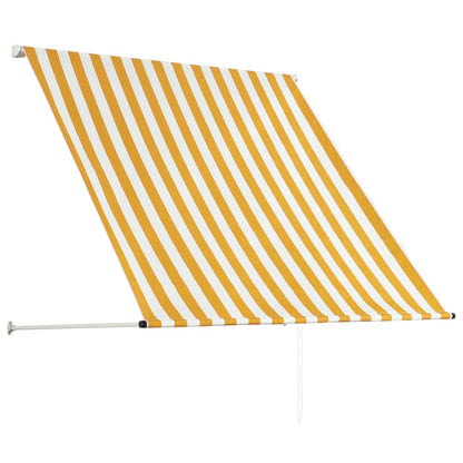 Toldo retrátil 150x150 cm amarelo e branco