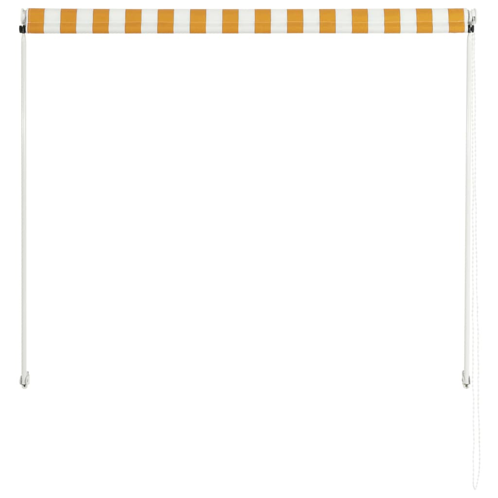 Toldo retrátil 150x150 cm amarelo e branco