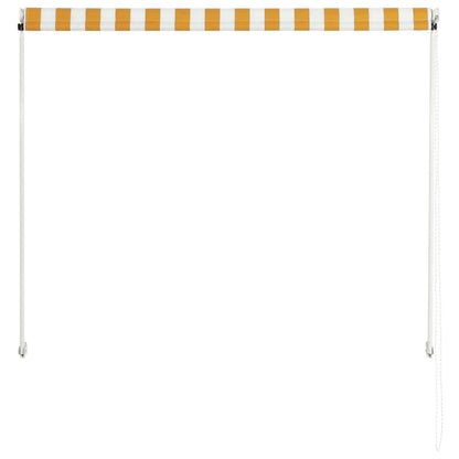 Toldo retrátil 150x150 cm amarelo e branco