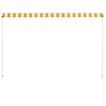 Toldo retrátil 200x150 cm amarelo e branco