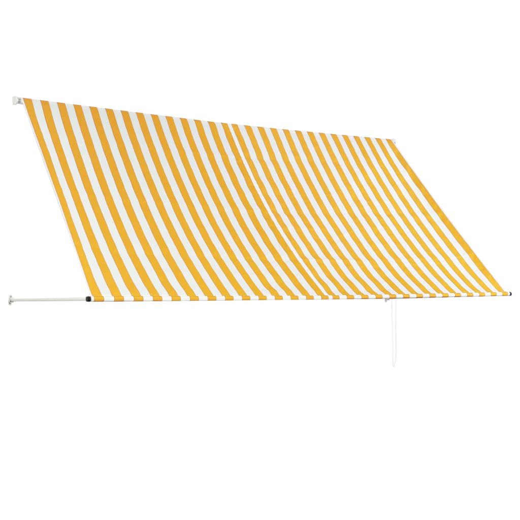 Toldo retrátil 300x150 cm amarelo e branco