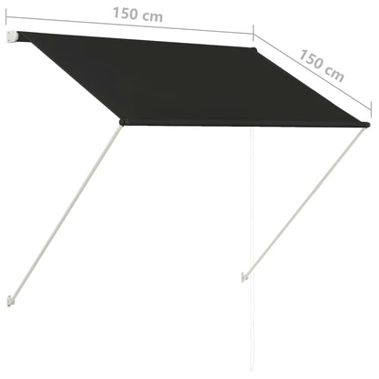 Toldo retrátil 150x150 cm antracite