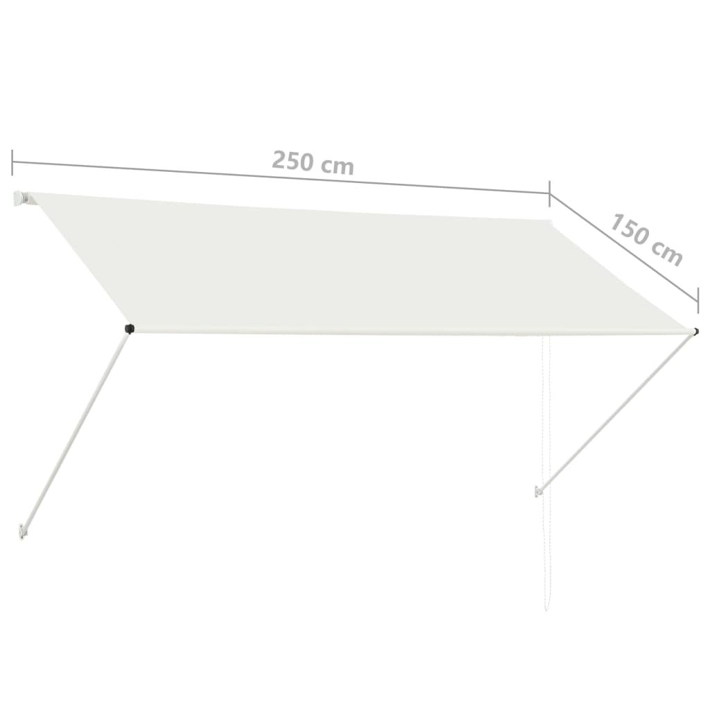 Toldo Retrátil 250x150 cm - Creme