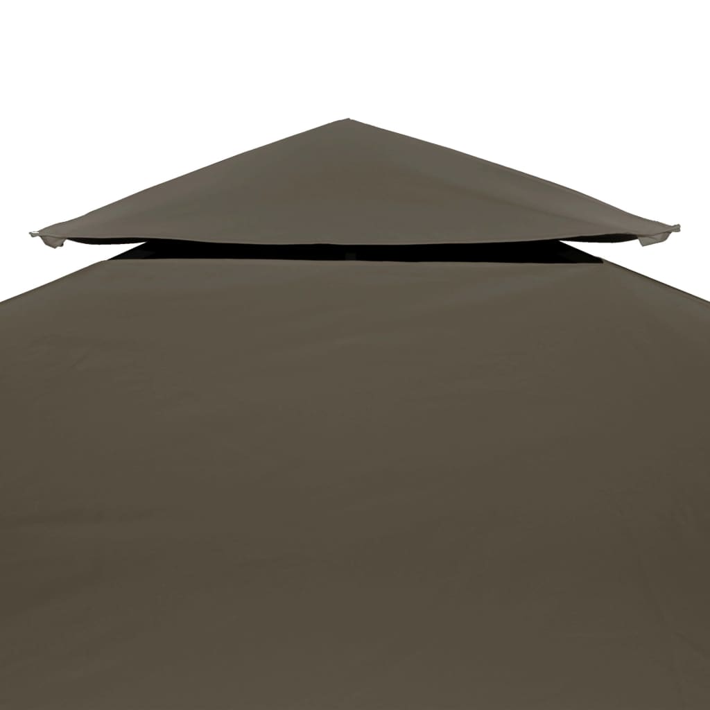 Cobertura gazebo c/ 2 camadas 310 g/m² 3x3 m cinza-acastanhado