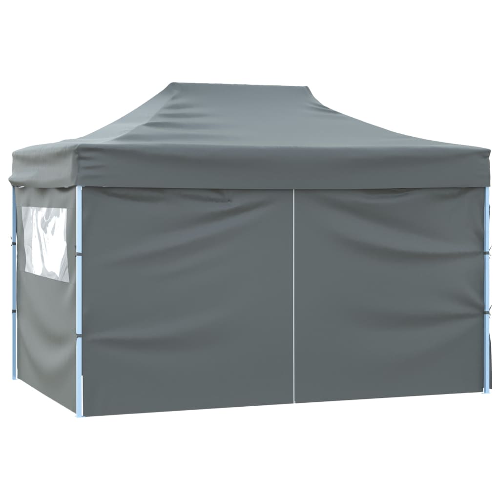 Tenda Dobrável Pop-Up Paddock Profissional Impermeável com Porta Frontal - 3x4 m - Antracite