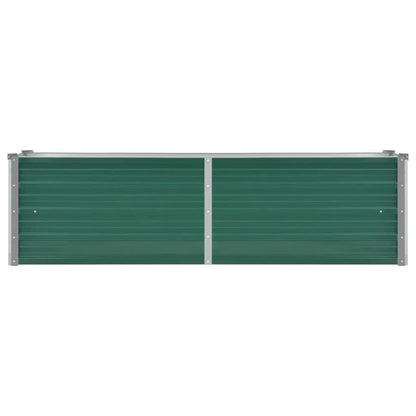 Canteiro elevado de jardim aço galvanizado 160x40x45 cm verde