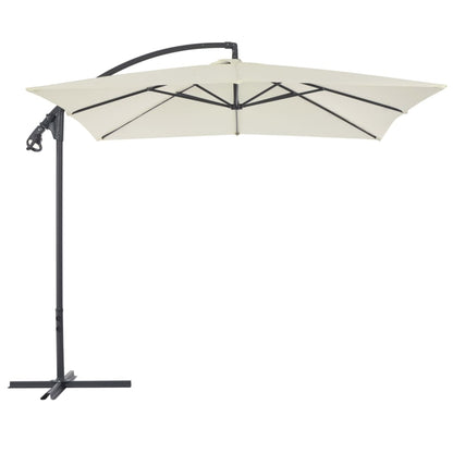 Guarda-sol cantilever com poste de aço 250x250 cm cor areia