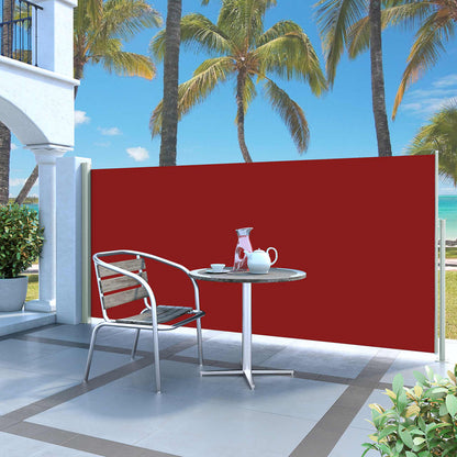 Toldo lateral retrátil 140x300 cm vermelho