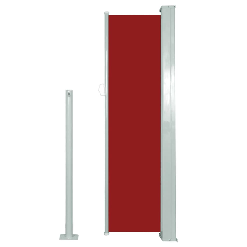 Toldo lateral retrátil 120x300 cm vermelho