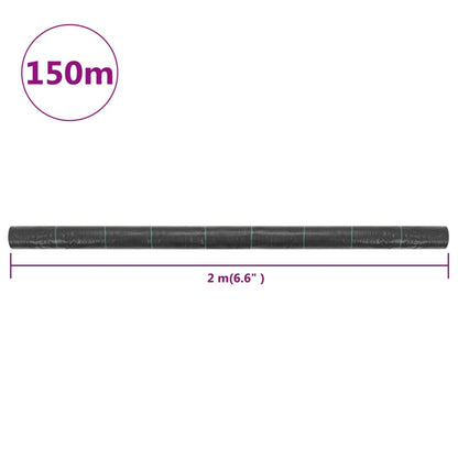 Malha anti-ervas PP 2x150 m preto