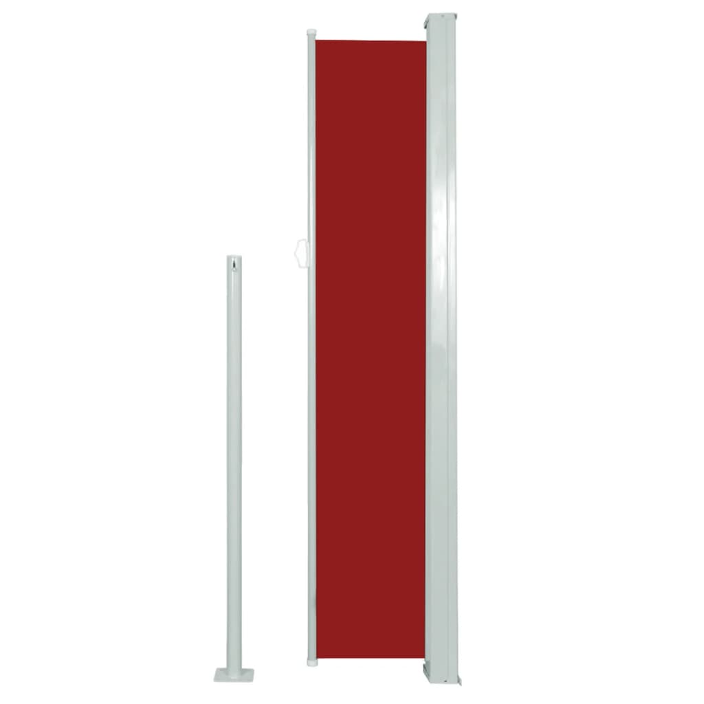 Toldo lateral retrátil 160 x 500 cm vermelho