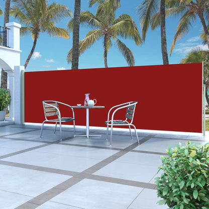 Toldo lateral retrátil 160 x 500 cm vermelho