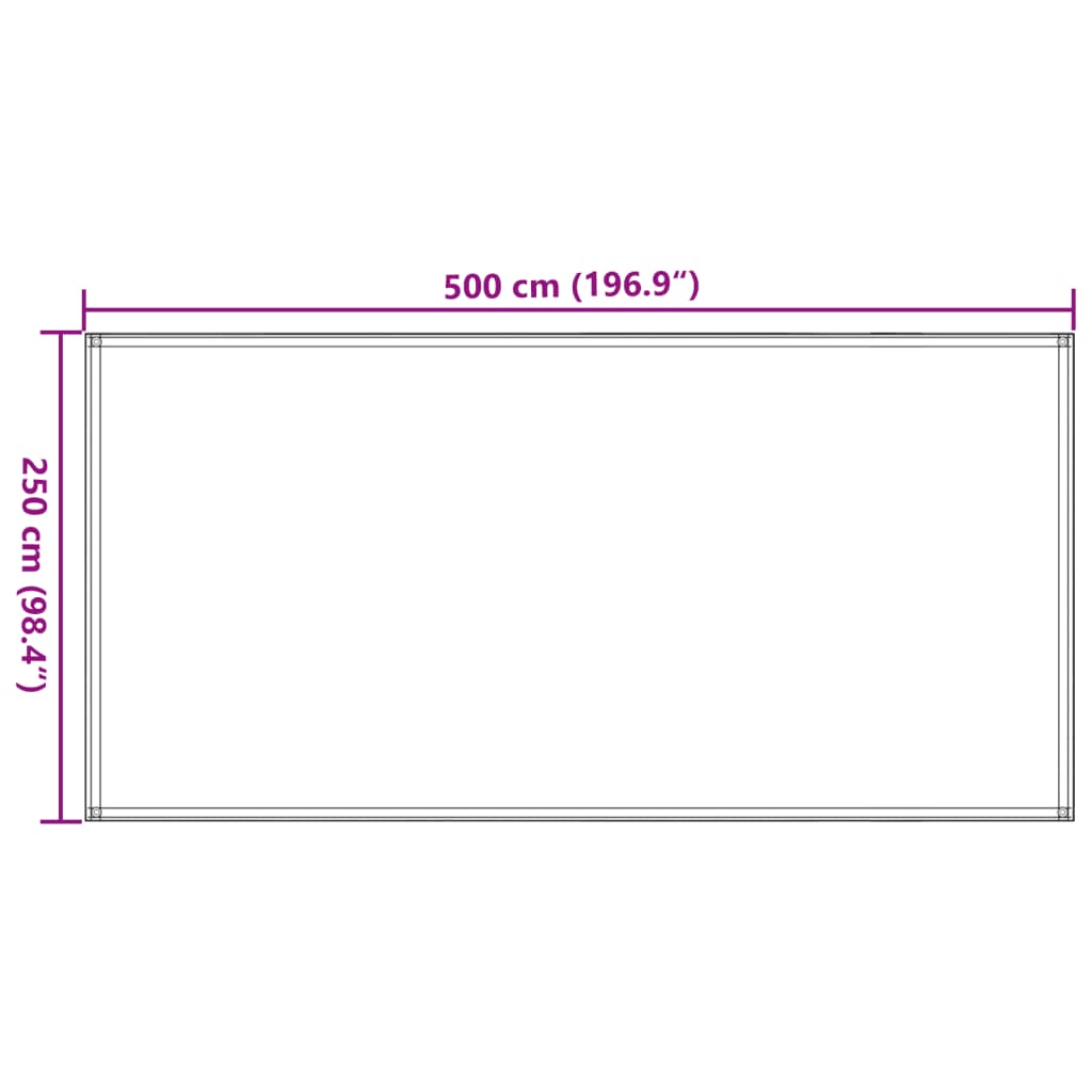 Tapete para tenda 250x500 cm PEAD verde