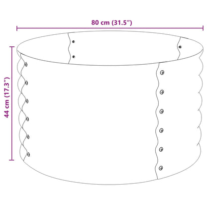 Canteiro/vaso elevado aço galvanizado 80x80x44 cm prateado