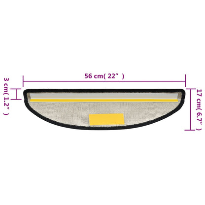 Tapetes de escada 15 pcs 56x17x3 cm antracite