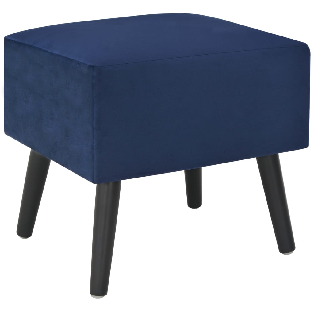 Mesa-de-cabeceira 40x35x40 cm veludo azul