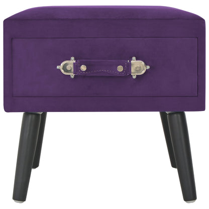 Mesa-de-cabeceira 40x35x40 cm veludo roxo escuro