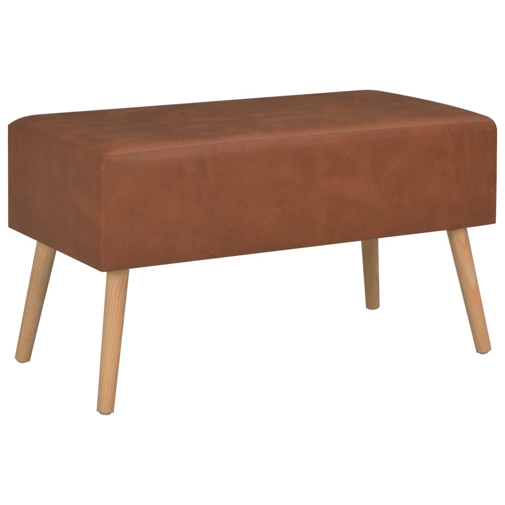 Mesa de centro 80x40x46 cm couro artificial castanho