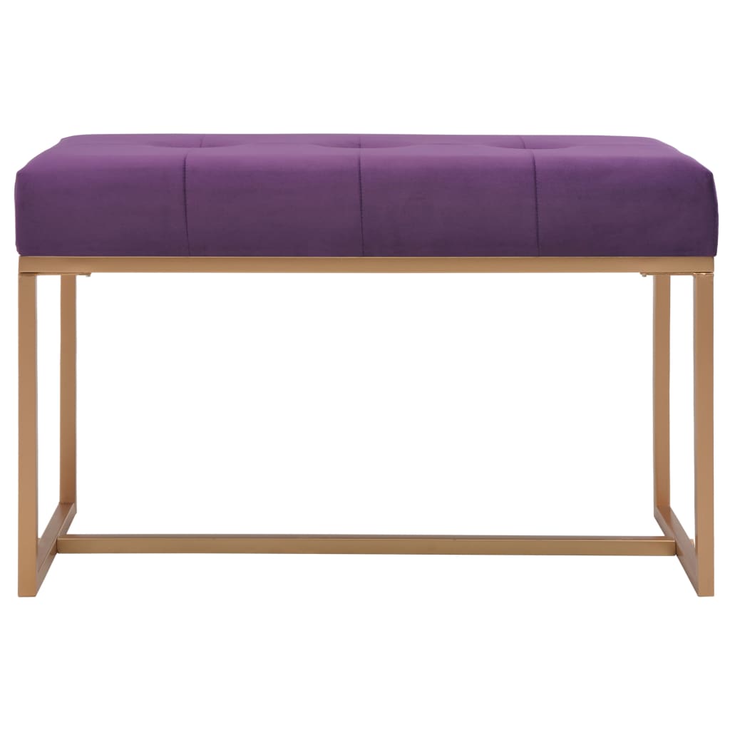 Banco 80 cm veludo roxo