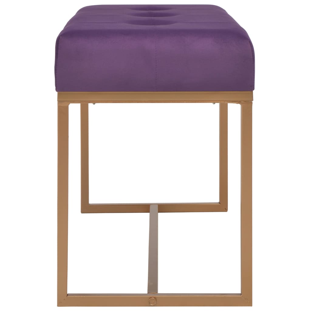 Banco 80 cm veludo roxo