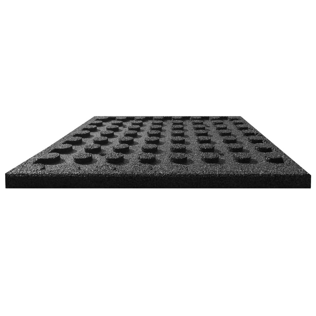 Ladrilhos proteção contra quedas 6 pcs borracha 50x50x3cm preto