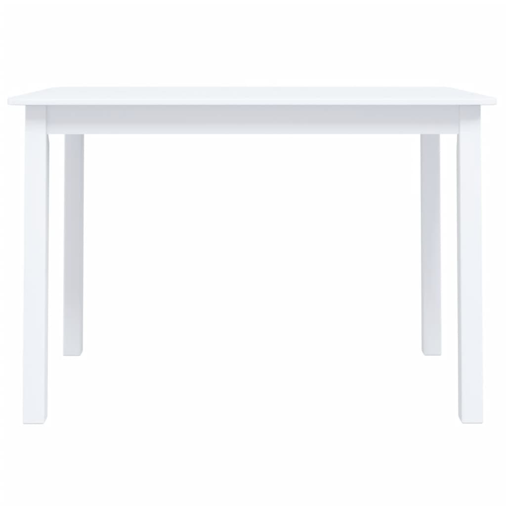 Mesa de jantar 114x71x75cm madeira de seringueira maciça branco