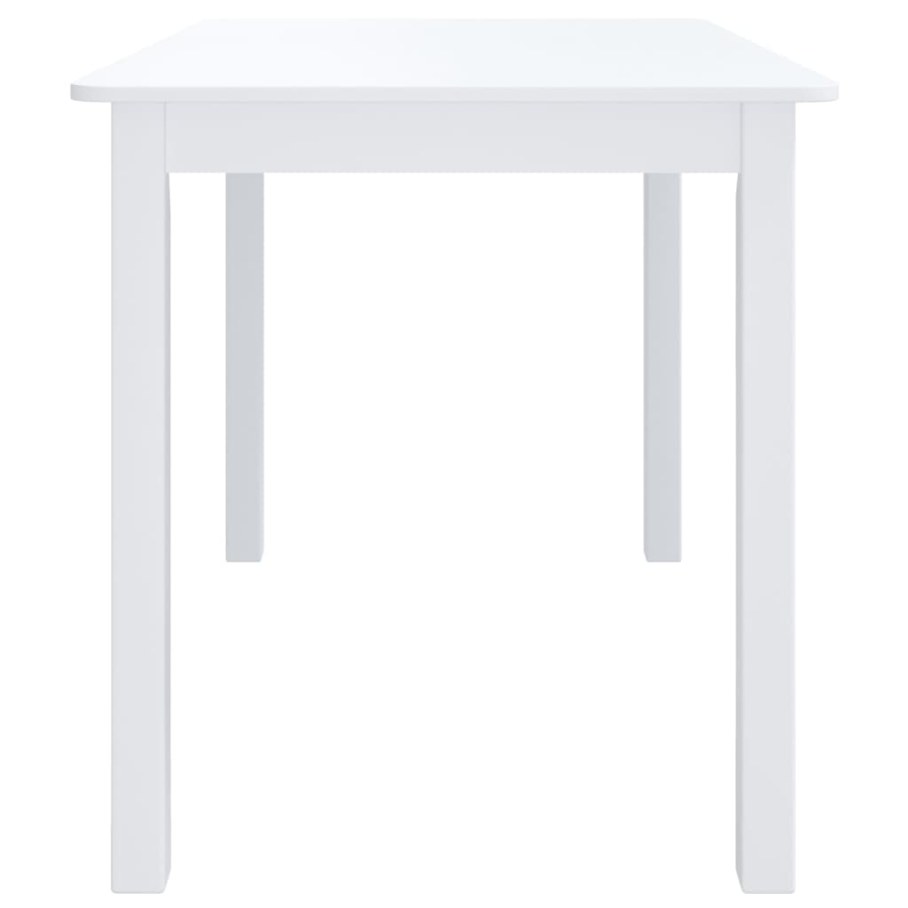 Mesa de jantar 114x71x75cm madeira de seringueira maciça branco