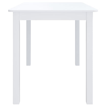 Mesa de jantar 114x71x75cm madeira de seringueira maciça branco