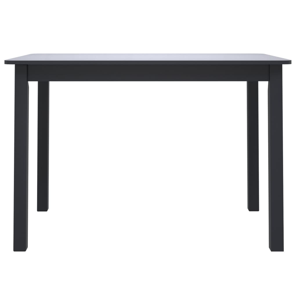 Mesa de jantar 114x71x75cm madeira de seringueira maciça preto