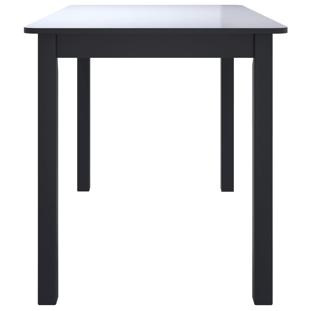 Mesa de jantar 114x71x75cm madeira de seringueira maciça preto