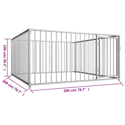 Canil de exterior 200x200x100 cm