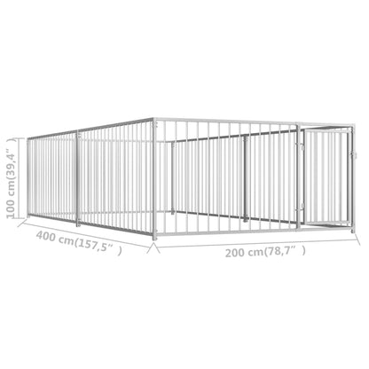 Canil de exterior 200x400x100 cm