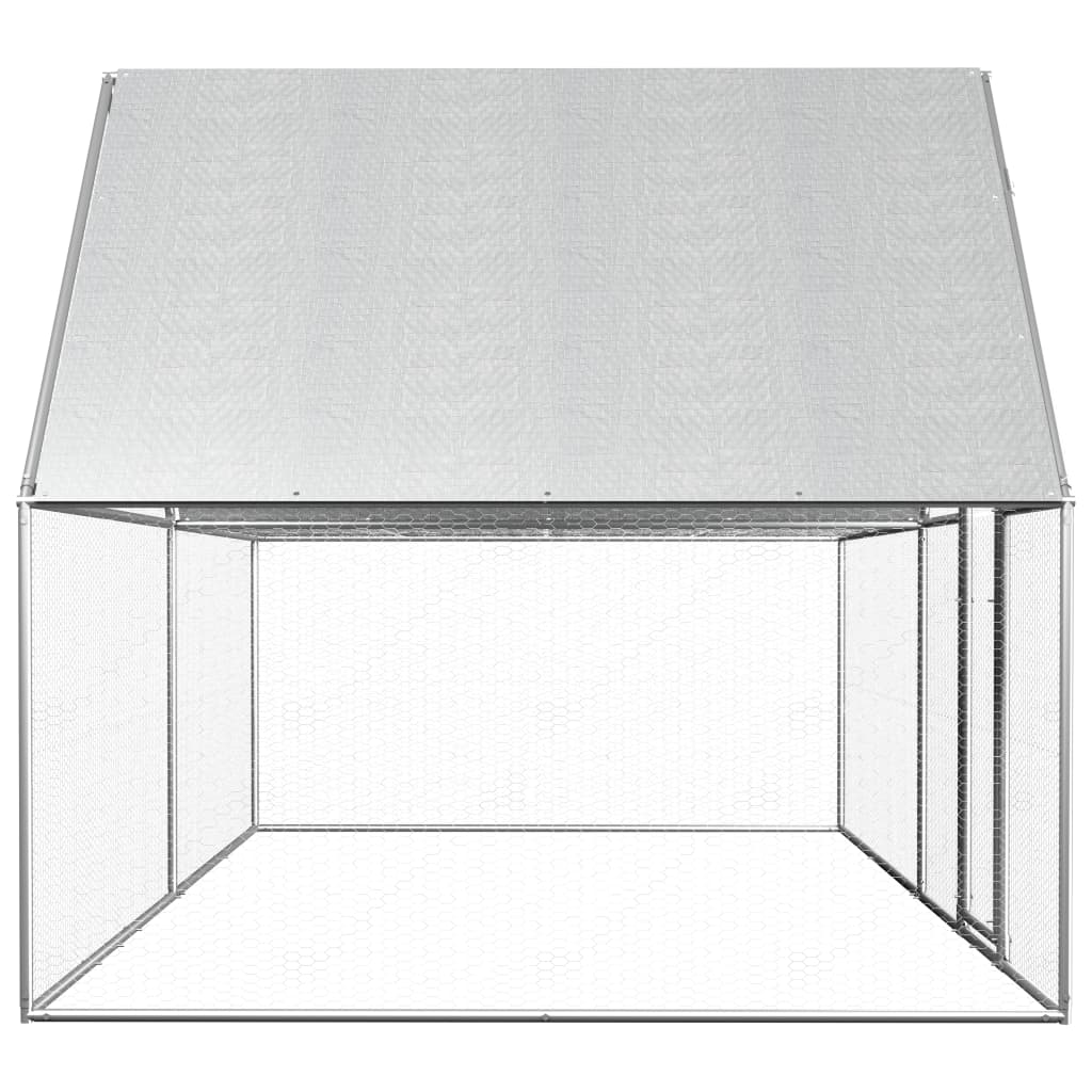 Galinheiro 4x2x2 m aço galvanizado