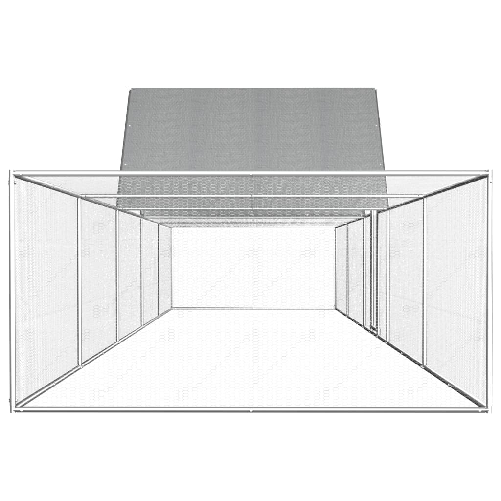 Galinheiro 10x2x2 m aço galvanizado