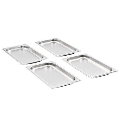 Recipientes gastronorm 12 pcs GN 1/3 20 mm aço inoxidável