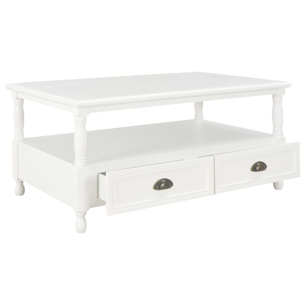 Mesa de centro 100x55x45 cm madeira branco