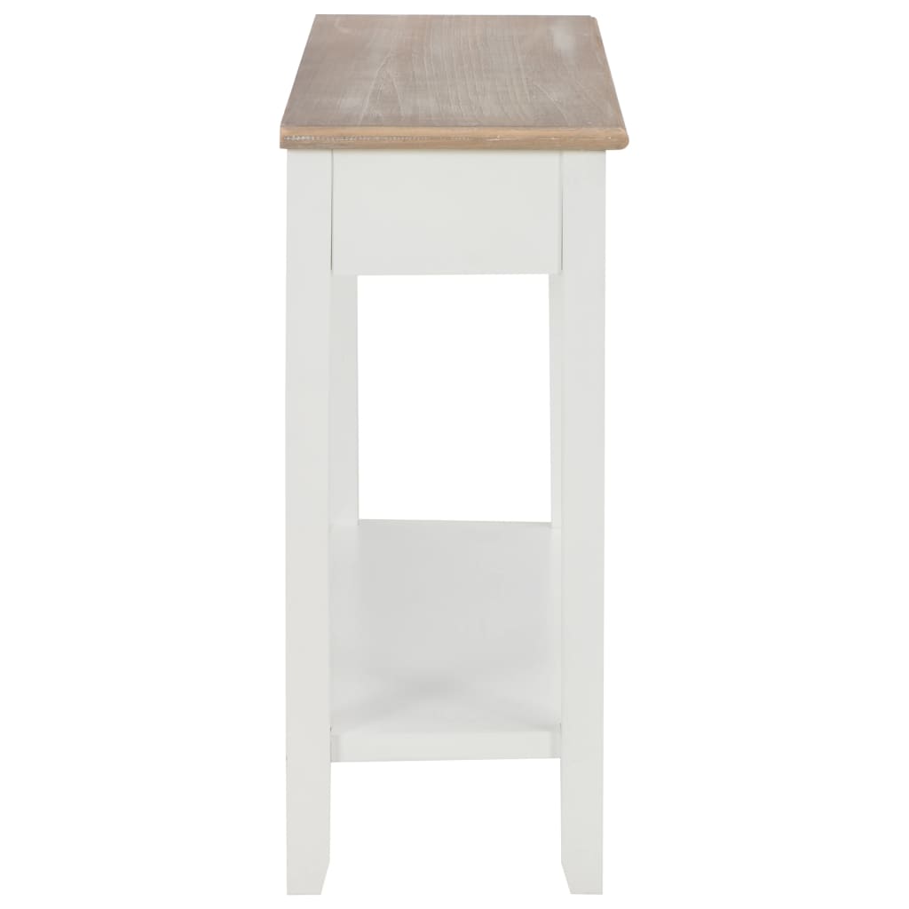 Mesa consola 110x35x80 cm madeira branco