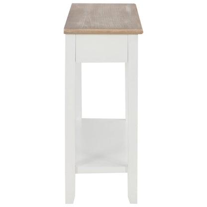 Mesa consola 110x35x80 cm madeira branco