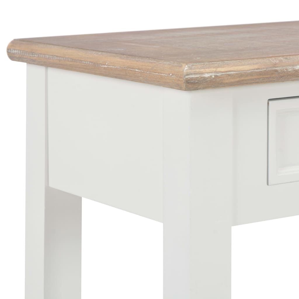 Mesa consola 110x35x80 cm madeira branco