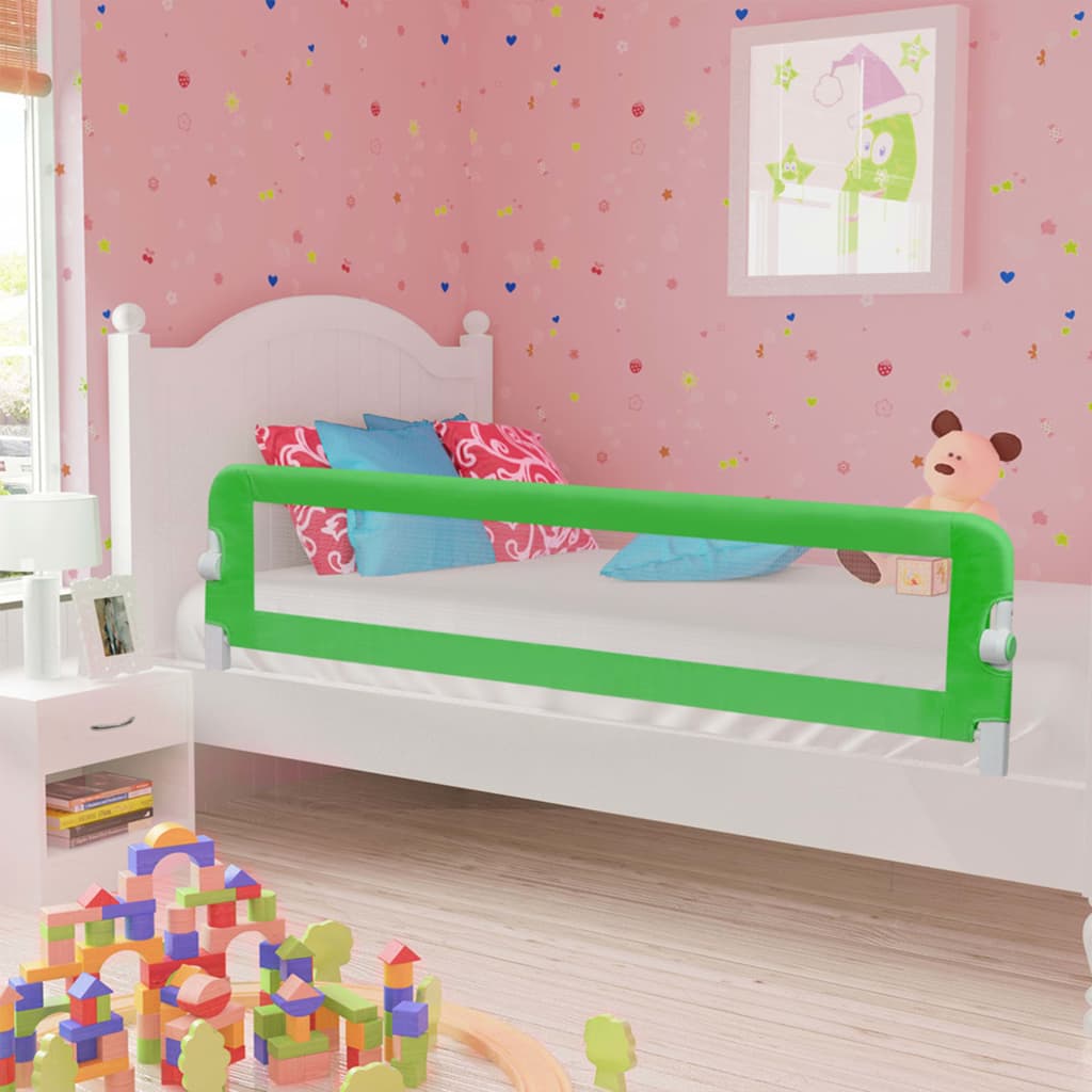 Barra de segurança p/ cama infantil 180x42cm poliéster verde