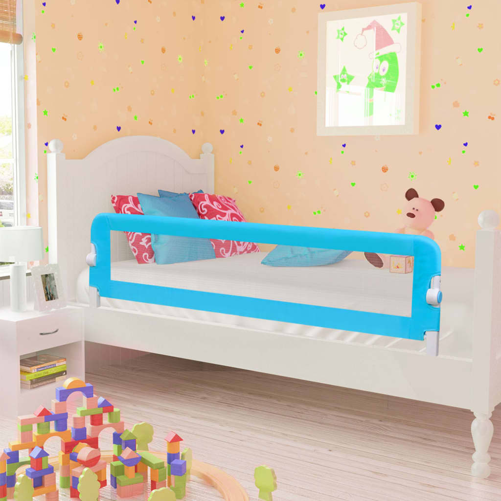 Barra de segurança p/ cama infantil 120x42cm poliéster azul