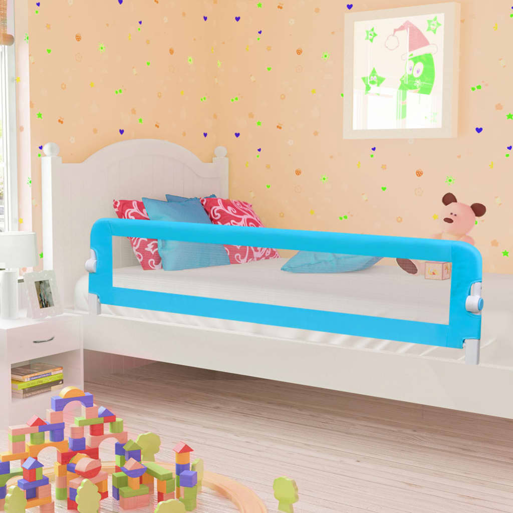 Barra de segurança p/ cama infantil 180x42cm poliéster azul