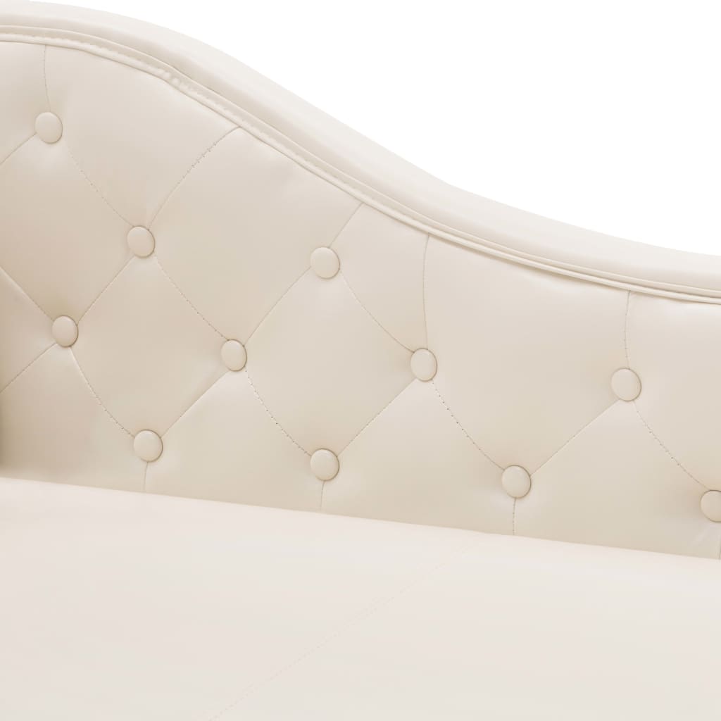 Chaise longue couro artificial branco nata