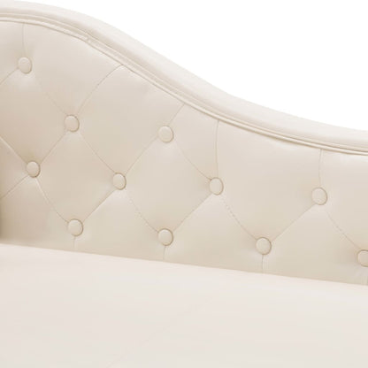 Chaise longue couro artificial branco nata