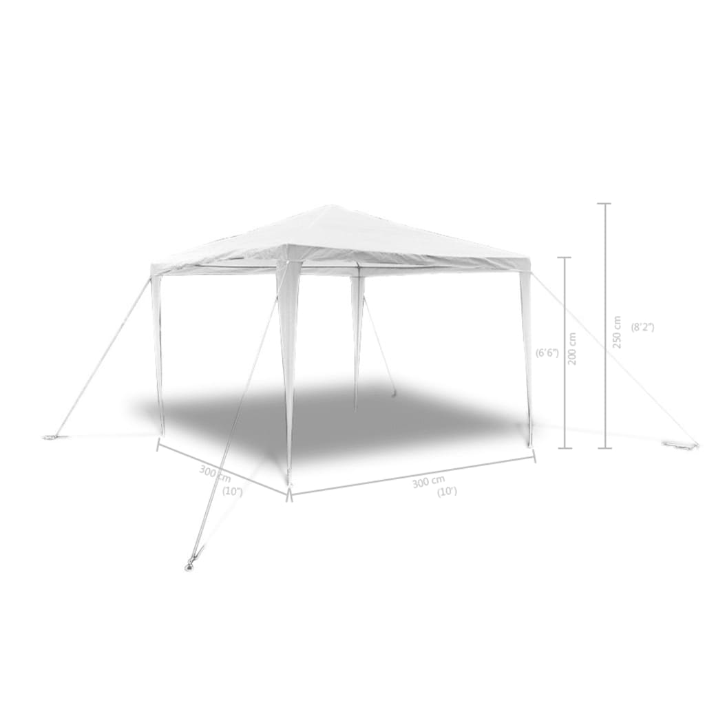 Tenda para jardim com cobertura em pirâmide 3 x 3 m