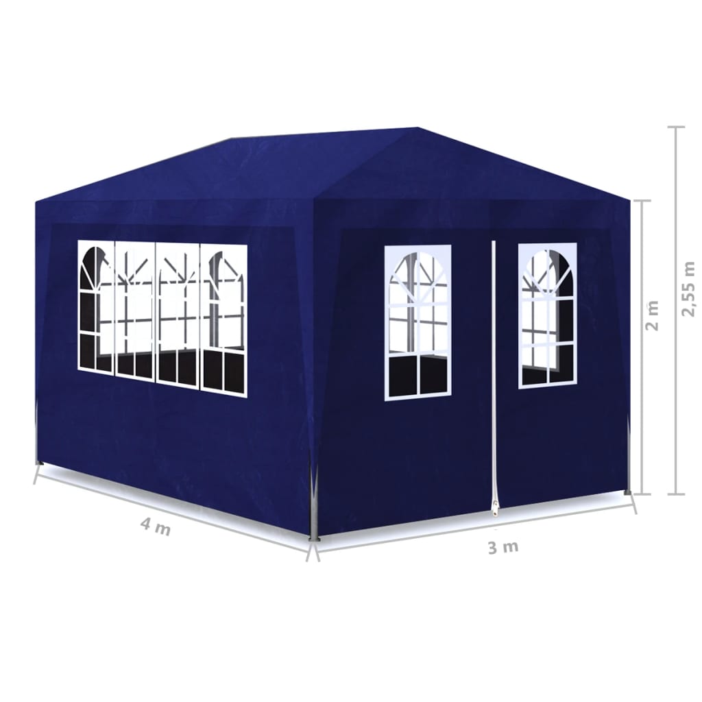 Tenda de Eventos Profissional Impermeável - 3x4 m - Azul