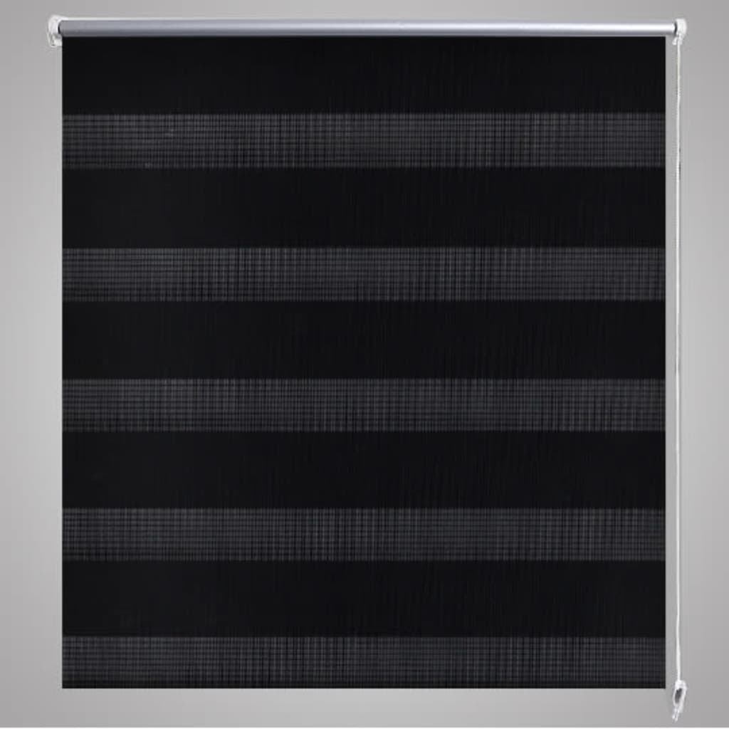 Estore de rolo 40 x 100 cm, linhas de zebra / Preto