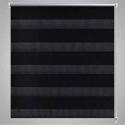 Estore de rolo 40 x 100 cm, linhas de zebra / Preto