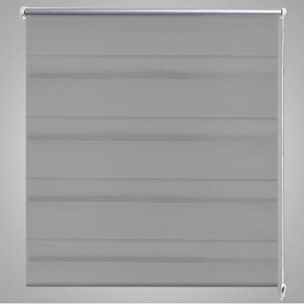 Estore de rolo 60 x 120 cm, linhas de zebra / Cinza